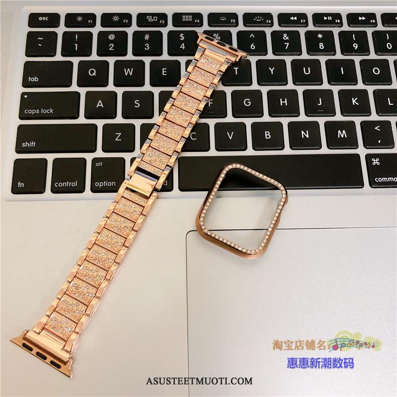 Apple Watch Series 3 Kuori Kuoret Rhinestone Inlay Musta