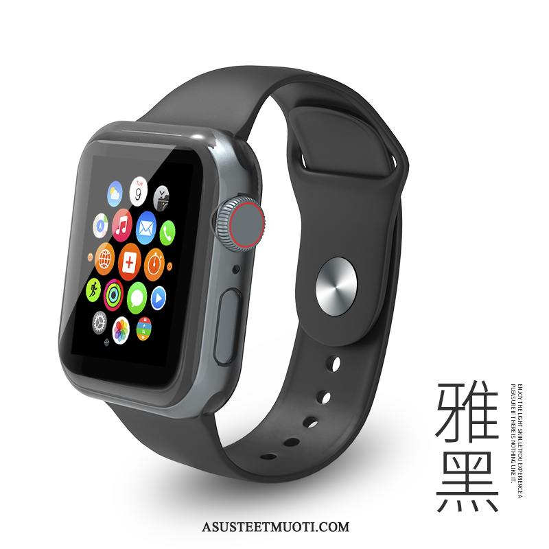 Apple Watch Series 4 Kuoret Tila Musta Silikoni Kuori Urheilu