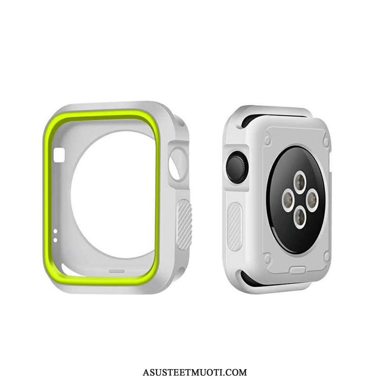 Apple Watch Series 5 Kuoret Silikoni Kehys Pehmeä Neste Valkoinen Lisävarusteet