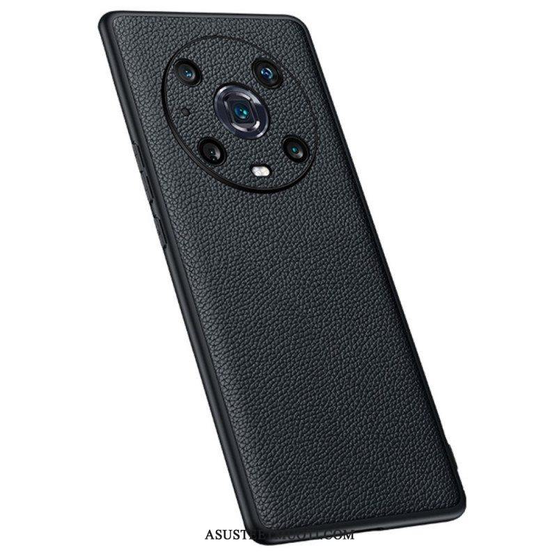 Case Honor Magic 4 Pro Aitoa Litsi-nahkaa