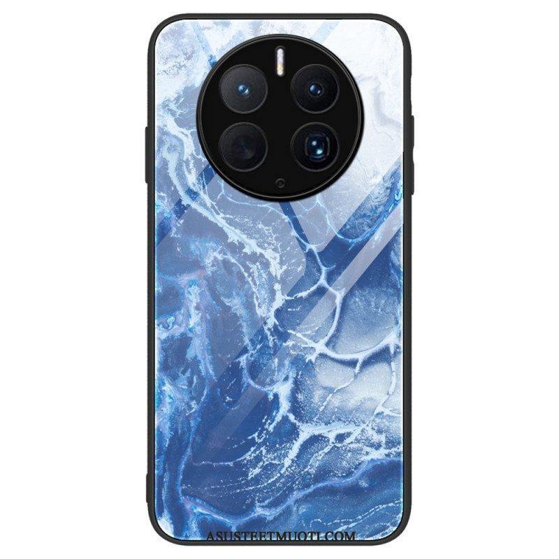 Case Huawei Mate 50 Pro Tyylikäs Marmorinen Karkaistu Lasi