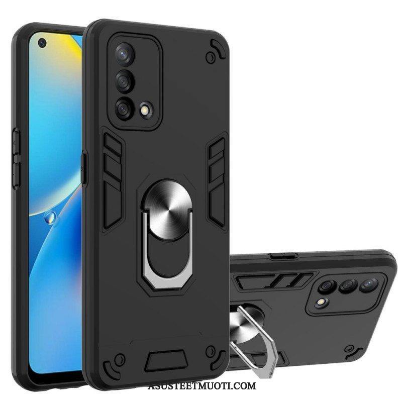 Case Oppo A74 4G Irrotettava Rengastuki Metallia