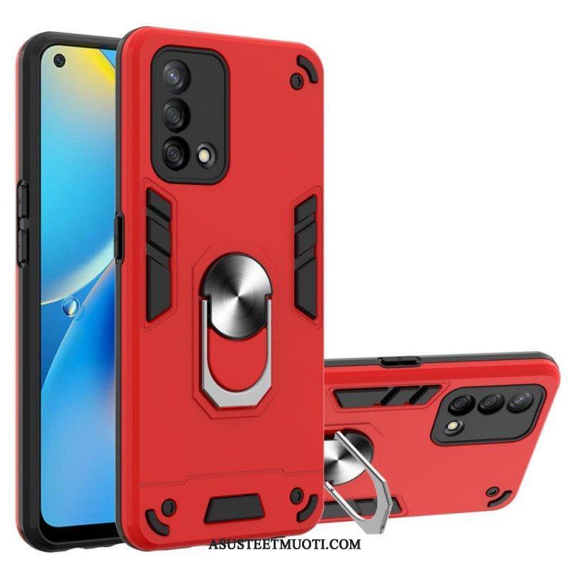 Case Oppo A74 4G Irrotettava Rengastuki Metallia