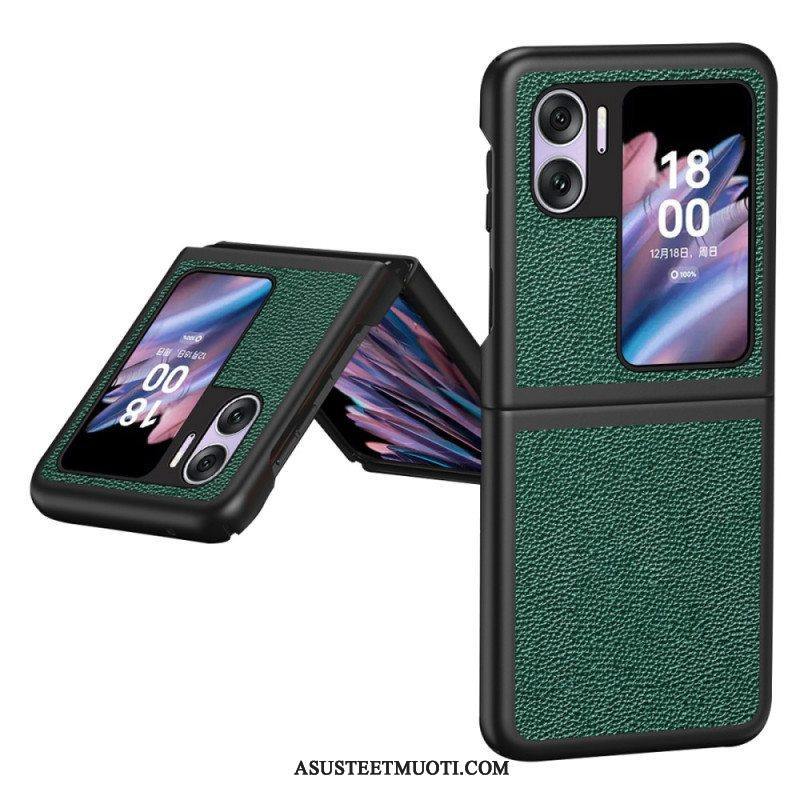 Case Oppo Find N2 Flip Kotelot Flip Litsi Tekonahkaa