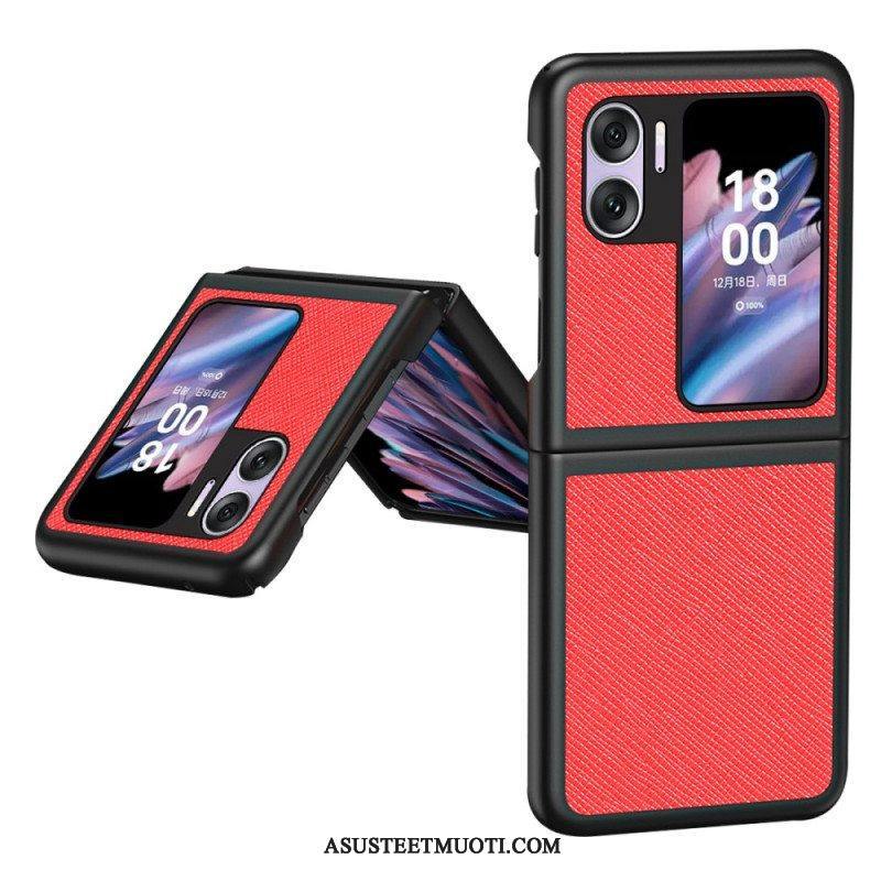 Case Oppo Find N2 Flip Kotelot Flip Teksturoitu Nahkatyyli