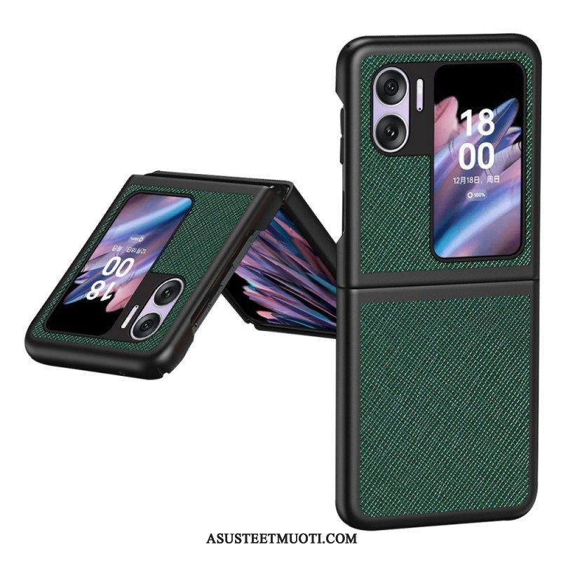 Case Oppo Find N2 Flip Kotelot Flip Teksturoitu Nahkatyyli