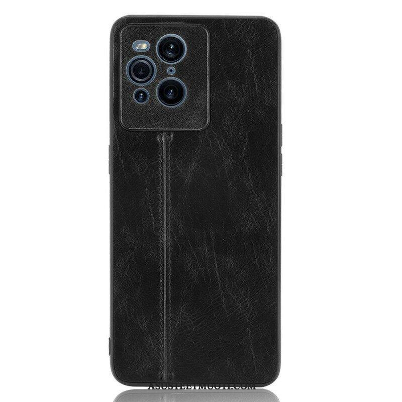 Case Oppo Find X3 Pro Couture-nahkaefekti