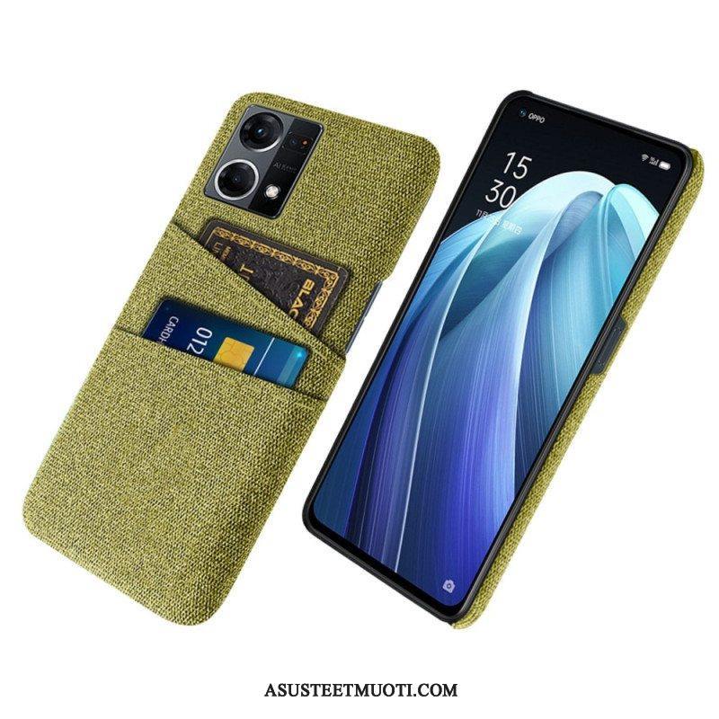 Case Oppo Reno 7 Kangas Korttipidike