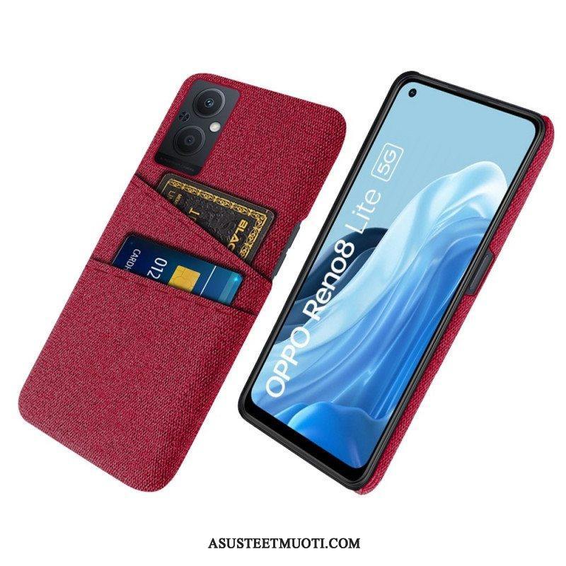 Case Oppo Reno 8 Lite Korttipidikkeen Kangas