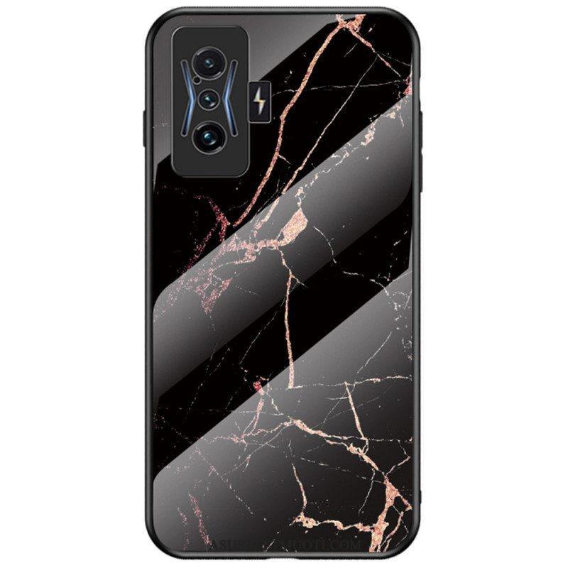 Case Poco F4 GT Marmori Karkaistu Lasi