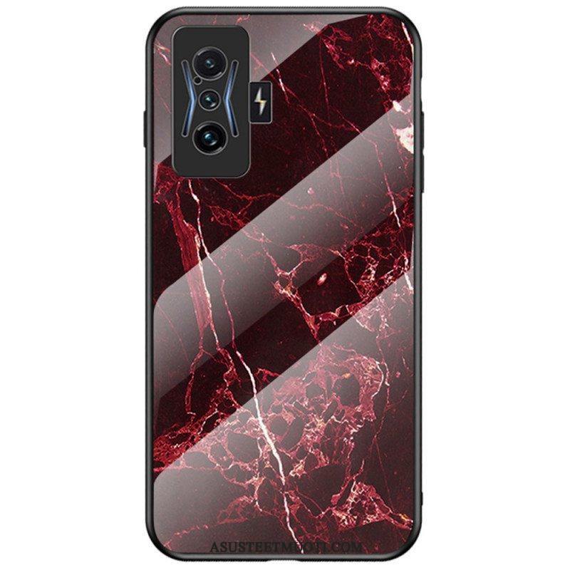 Case Poco F4 GT Marmori Karkaistu Lasi