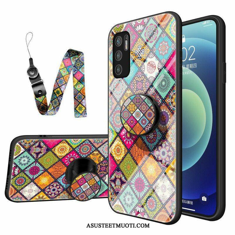 Case Poco M3 Pro 5G Patchwork Magneettipidike