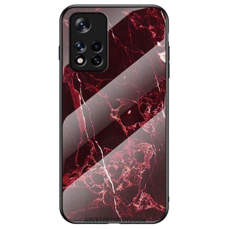 Case Poco M4 Pro 5G Marmorivärit Karkaistu Lasi