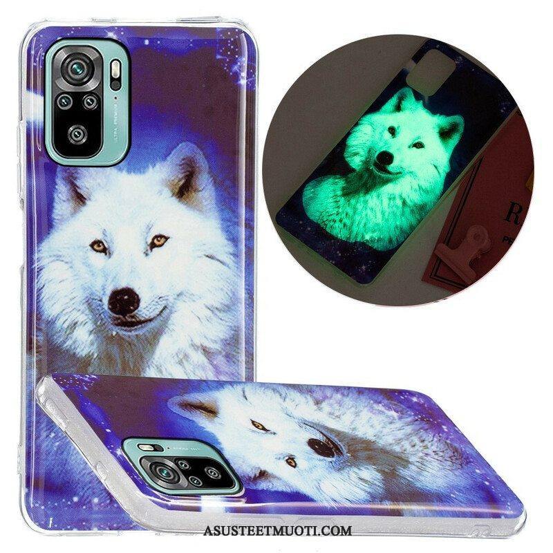 Case Poco M5s Fluoresoiva Wolf-sarja