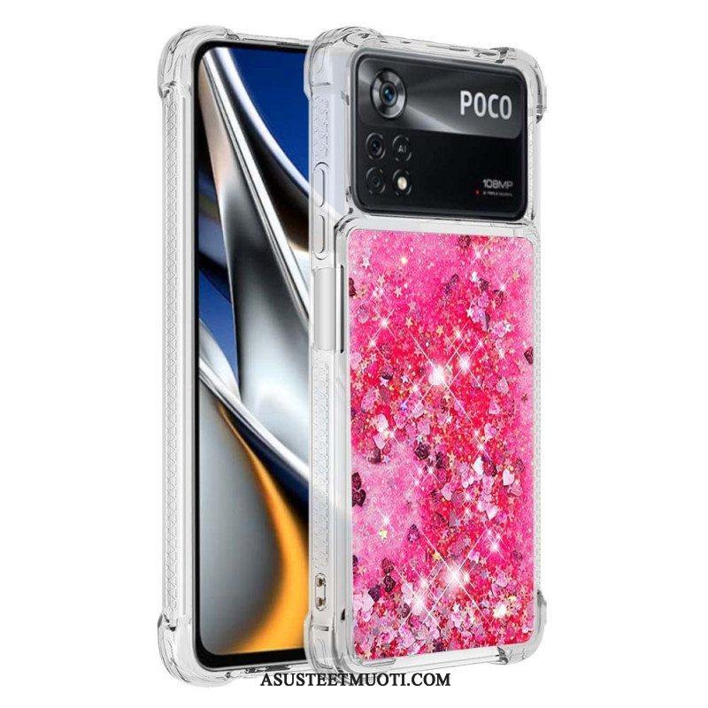 Case Poco X4 Pro 5G Desires Paljetteja