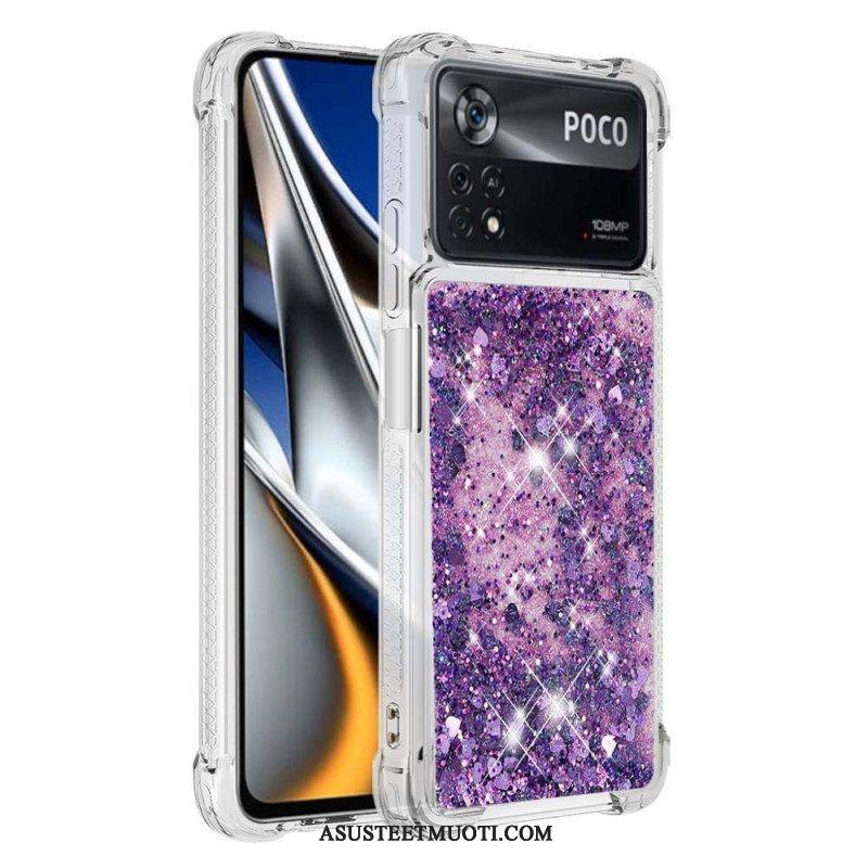 Case Poco X4 Pro 5G Desires Paljetteja