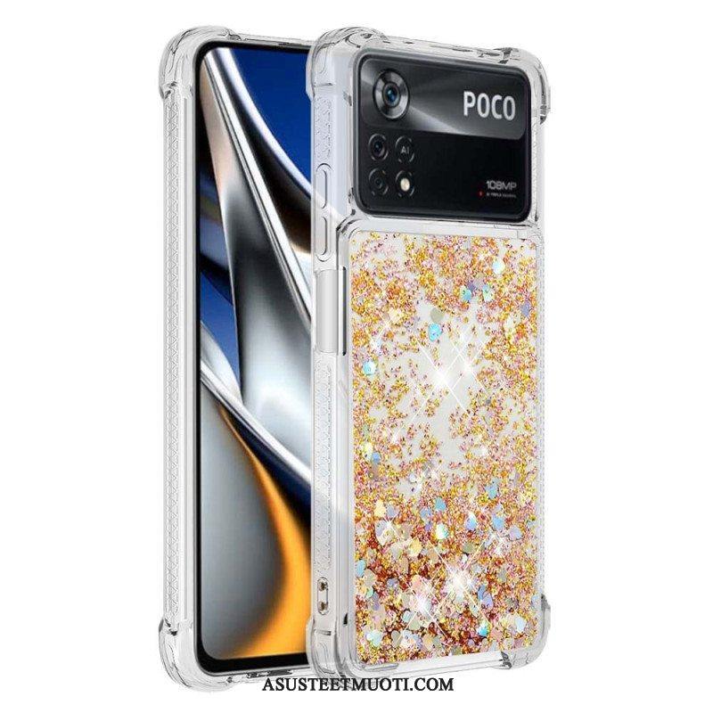 Case Poco X4 Pro 5G Desires Paljetteja