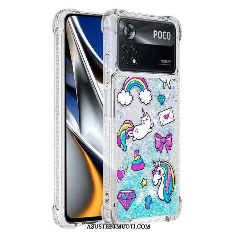 Case Poco X4 Pro 5G Glitter Unicorn