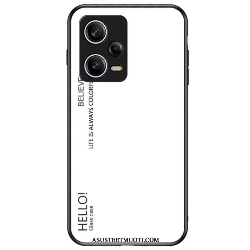 Case Poco X5 Pro 5G Karkaistu Lasi Hello