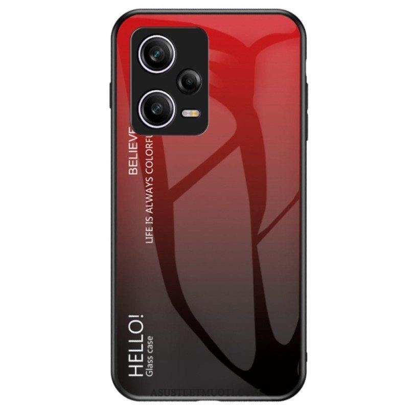 Case Poco X5 Pro 5G Karkaistu Lasi Hello