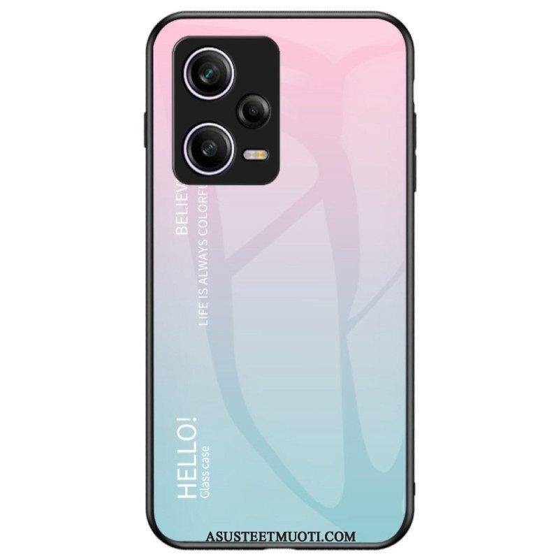 Case Poco X5 Pro 5G Karkaistu Lasi Hello