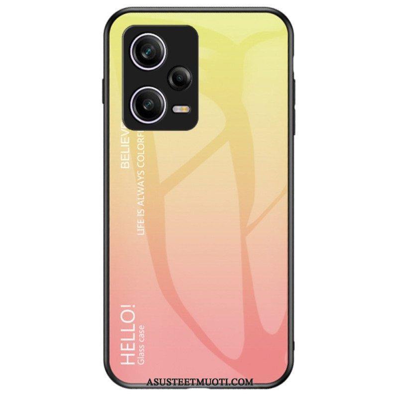 Case Poco X5 Pro 5G Karkaistu Lasi Hello