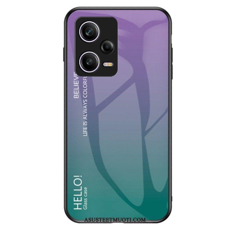 Case Poco X5 Pro 5G Karkaistu Lasi Hello