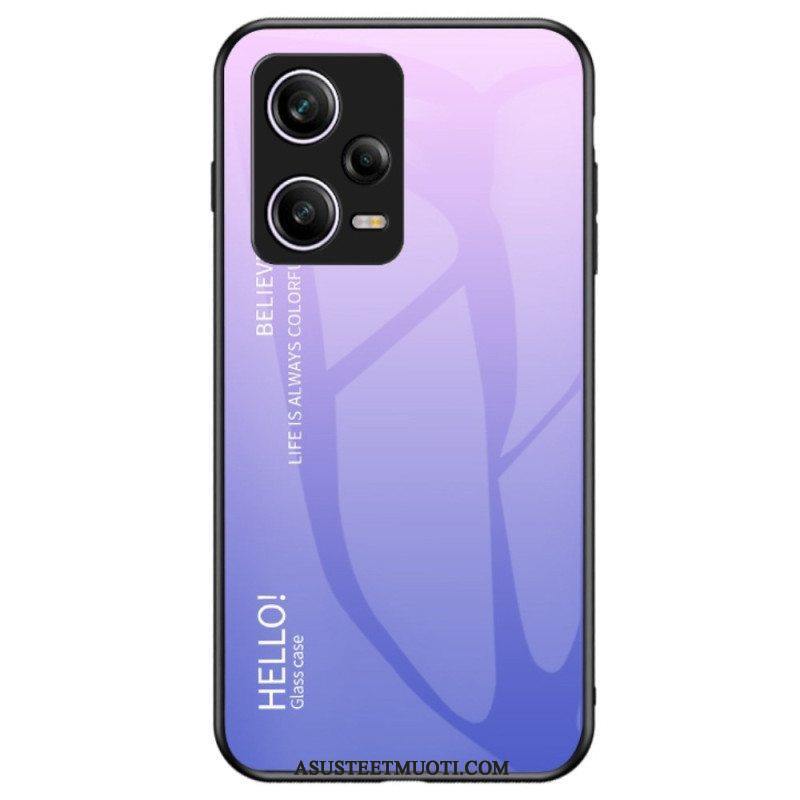 Case Poco X5 Pro 5G Karkaistu Lasi Hello