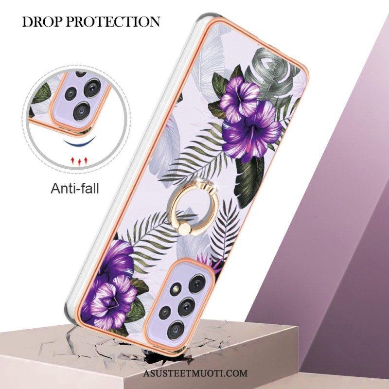 Case Samsung Galaxy A13 Sormus-kiinnike Kukat