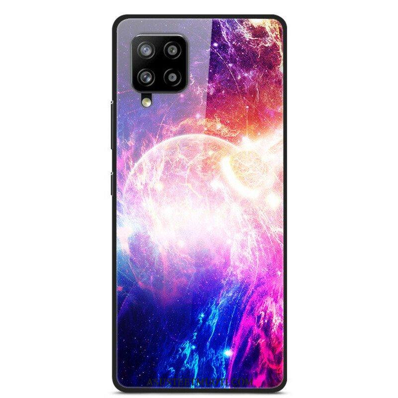 Case Samsung Galaxy A42 5G Lasi- Ja Silikoniplaneetat Tulessa