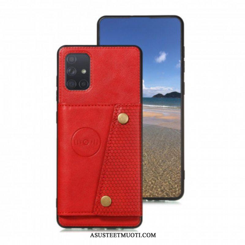 Case Samsung Galaxy A52 4G / A52 5G / A52s 5G Lompakkokuori Nappaa Lompakko