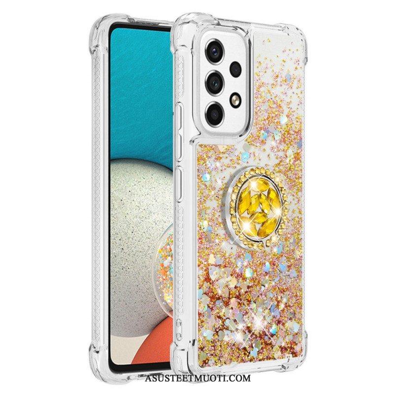 Case Samsung Galaxy A53 5G Paljetteja Rengastuella