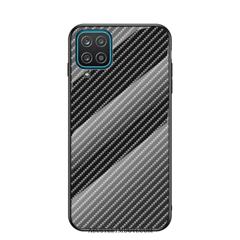 Case Samsung Galaxy M12 / A12 Karkaistua Hiilikuitulasia