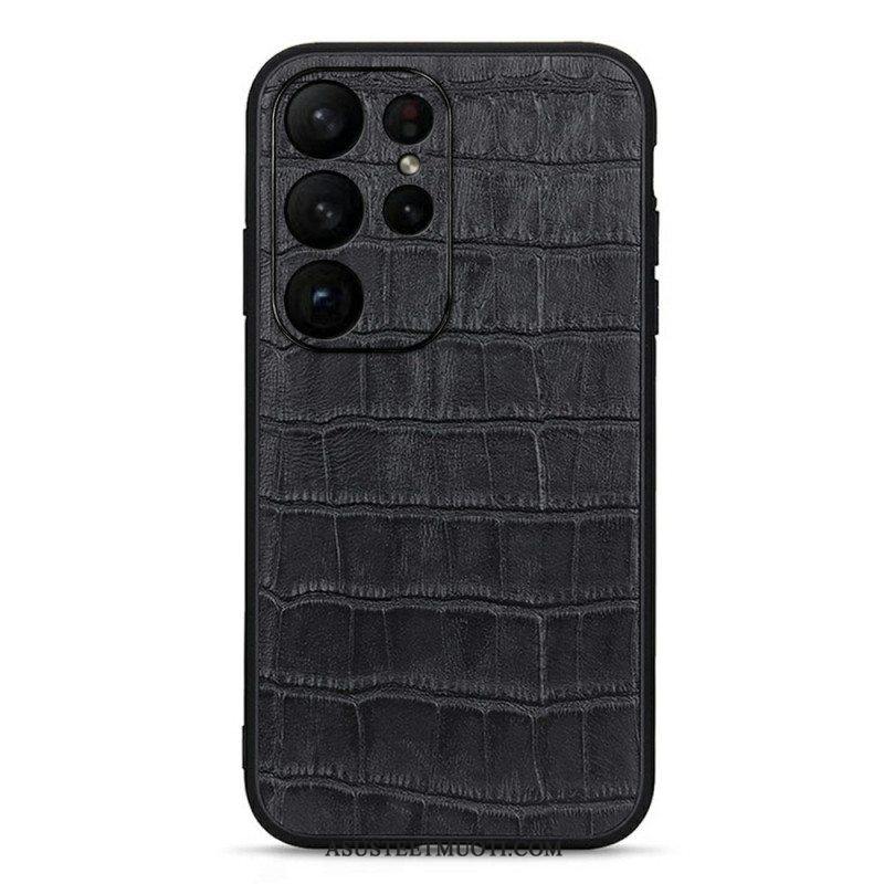 Case Samsung Galaxy S23 Ultra 5G Aitoa Krokotiilityylistä Nahkaa