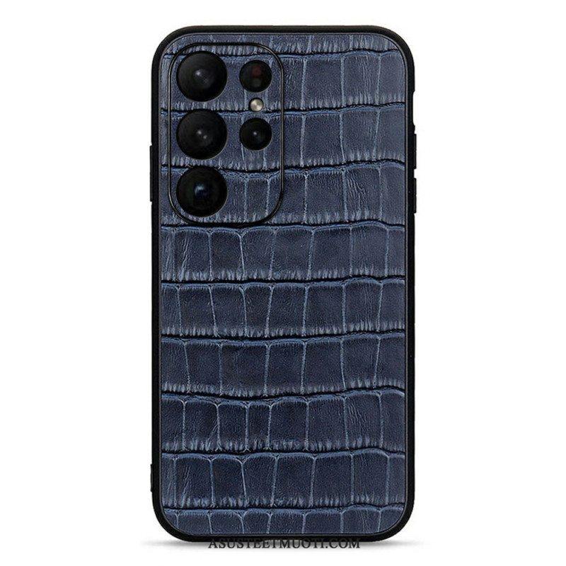 Case Samsung Galaxy S23 Ultra 5G Aitoa Krokotiilityylistä Nahkaa