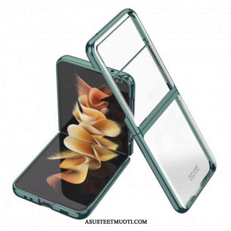 Case Samsung Galaxy Z Flip 3 5G Kotelot Flip Metallistyyliset Reunat