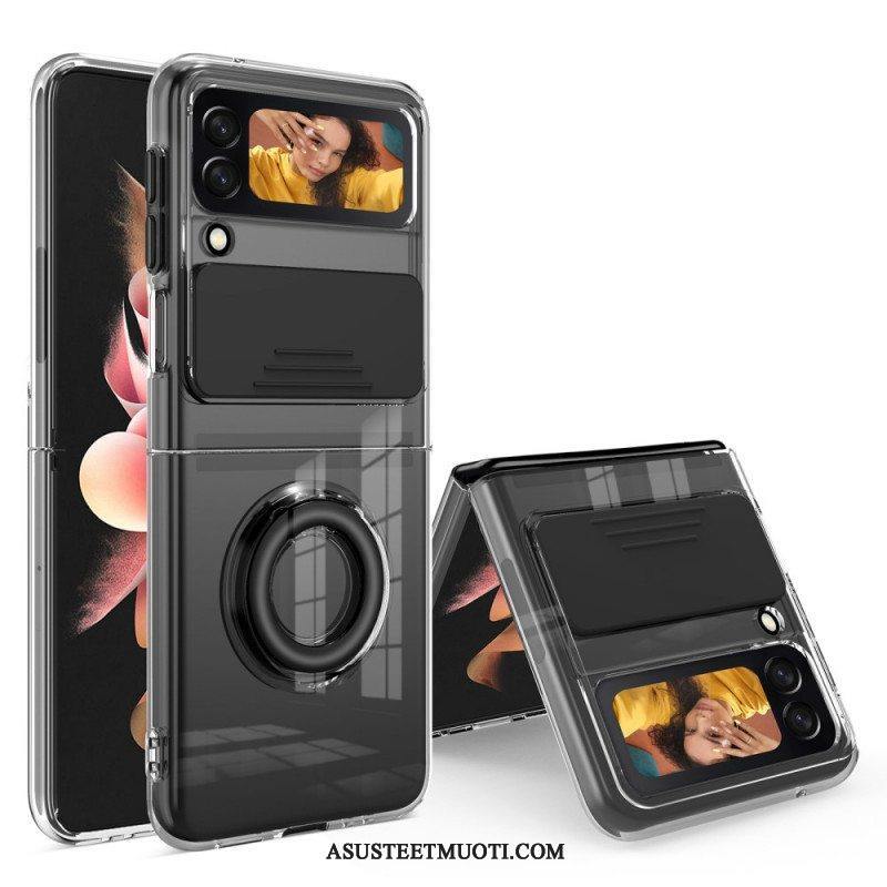 Case Samsung Galaxy Z Flip 3 5G Kotelot Flip Valokuvamoduulin Rengas Ja Kansi