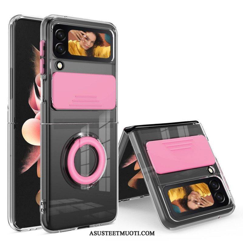 Case Samsung Galaxy Z Flip 3 5G Kotelot Flip Valokuvamoduulin Rengas Ja Kansi