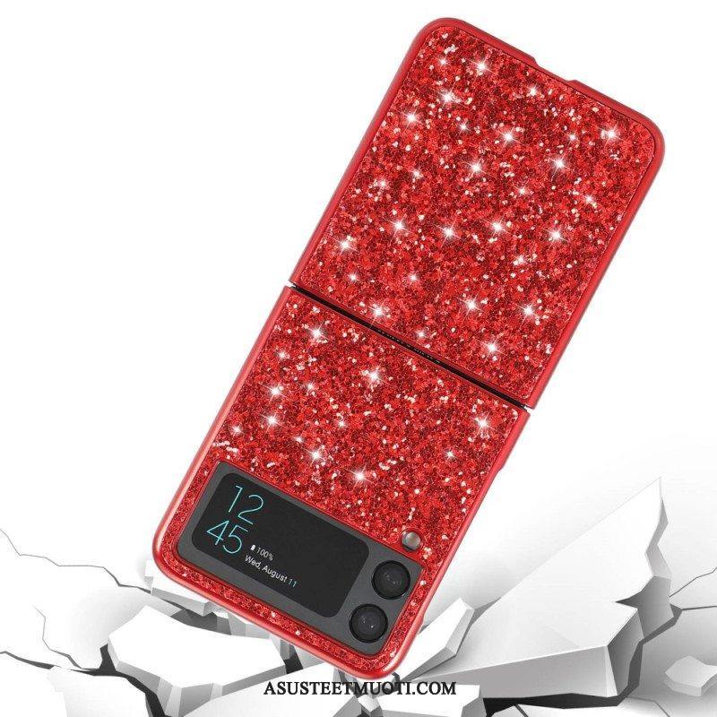 Case Samsung Galaxy Z Flip 4 Kotelot Flip Premium Paljetteja