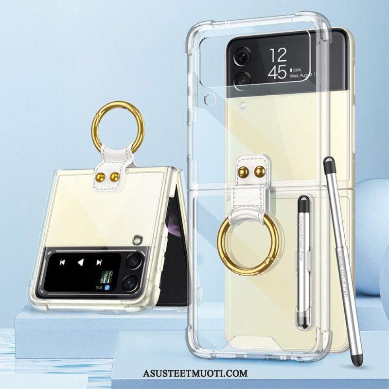 Case Samsung Galaxy Z Flip 4 Kotelot Flip Sävytetty Gkk Stylus -kynällä