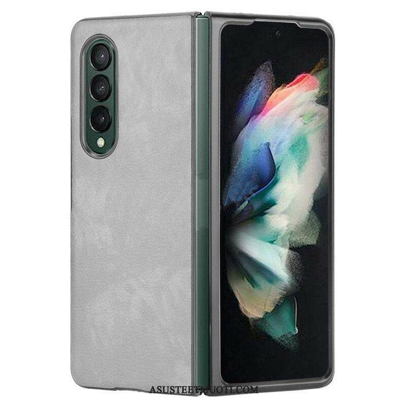 Case Samsung Galaxy Z Fold 3 5G Litsi-nahkaefekti