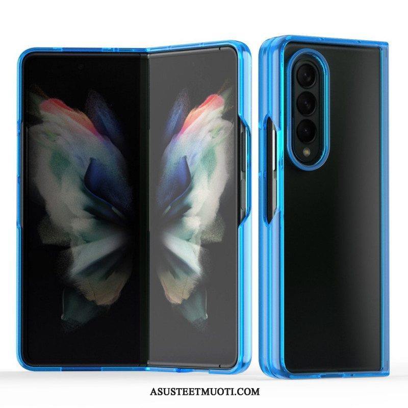 Case Samsung Galaxy Z Fold 3 5G Läpinäkyvät Värilliset Reunat