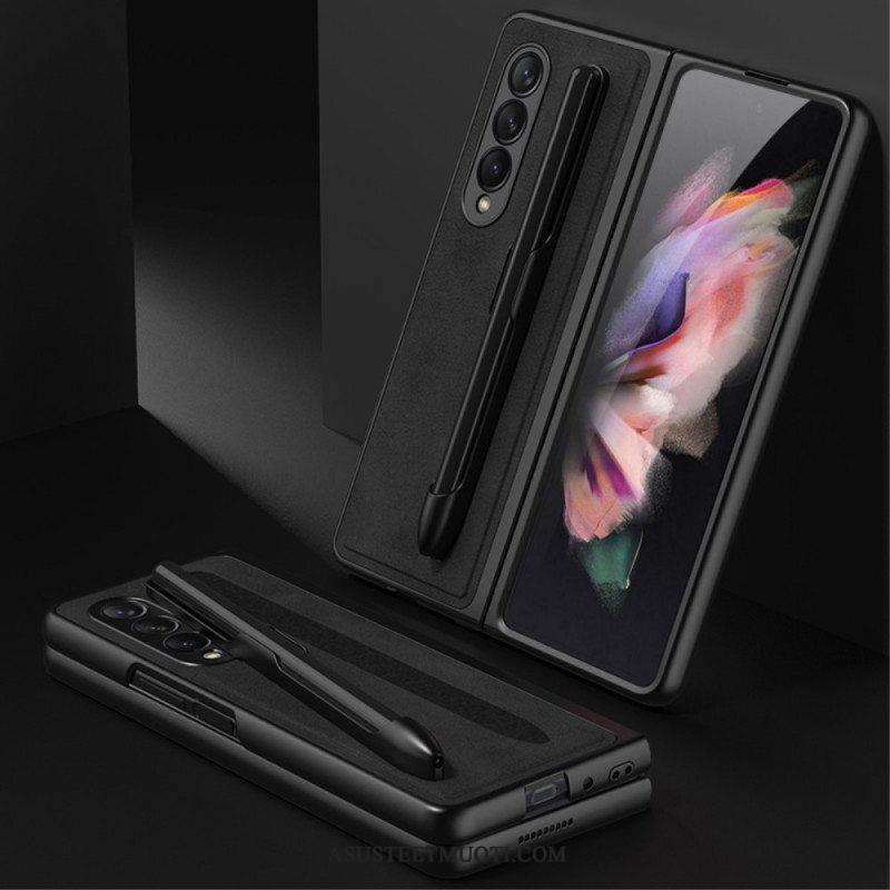 Case Samsung Galaxy Z Fold 3 5G Nahkavaikutteinen Kynäteline Gkk