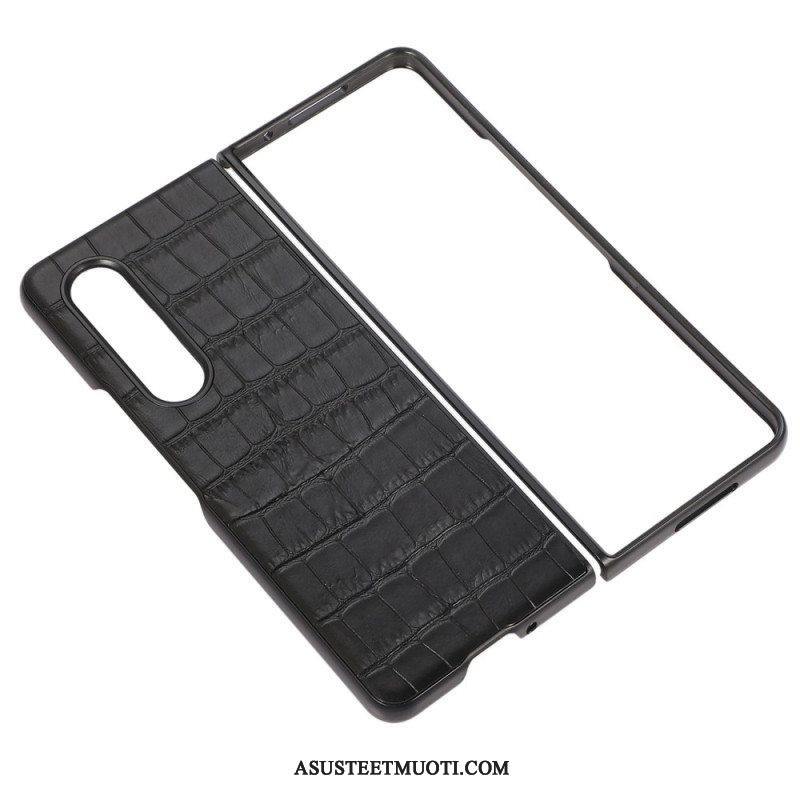 Case Samsung Galaxy Z Fold 4 Aitoa Krokotiilin Nahkaa