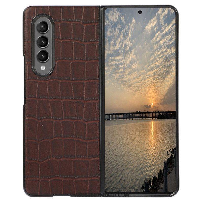 Case Samsung Galaxy Z Fold 4 Aitoa Krokotiilin Nahkaa