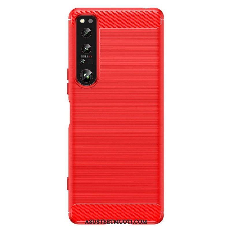 Case Sony Xperia 1 IV Harjattua Hiilikuitua