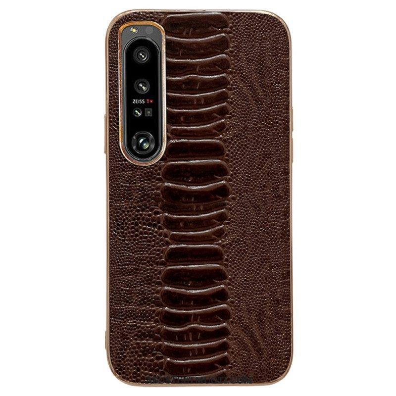 Case Sony Xperia 5 IV Crocodile Style Aitoa Nahkaa