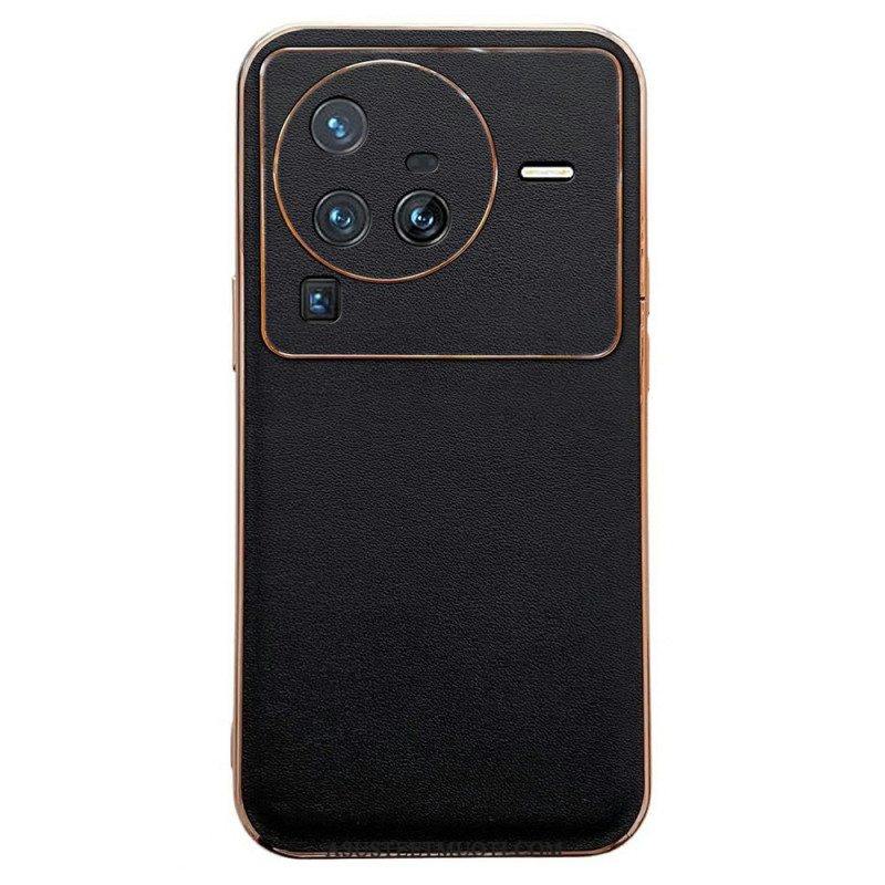 Case Vivo X80 Pro Aitoa Nahkaa Eleganssia