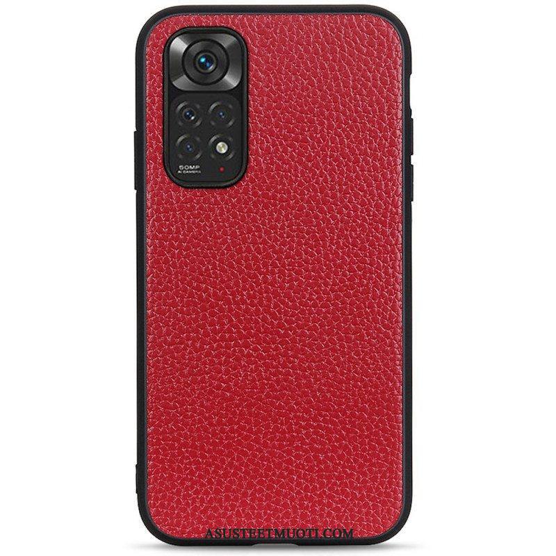 Case Xiaomi Redmi Note 11 / 11S Aitoa Litsi-nahkaa