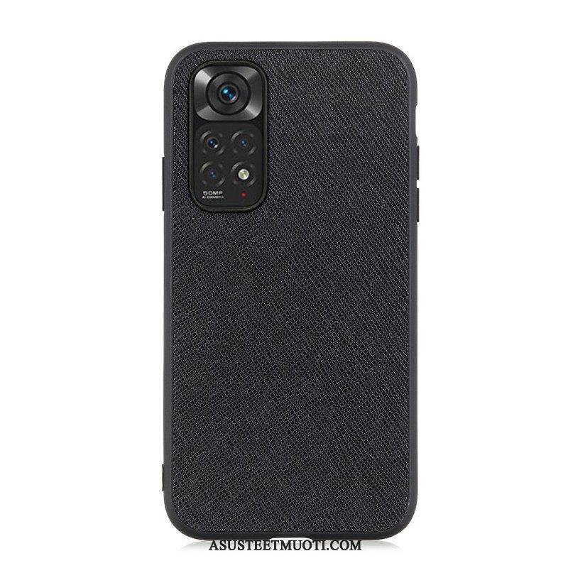 Case Xiaomi Redmi Note 11 / 11S Aitoa Teksturoitua Nahkaa